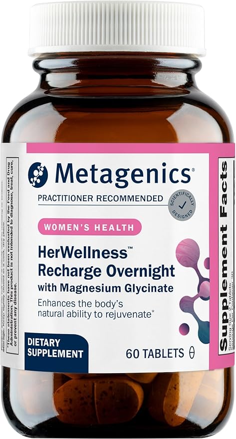 Metagenics HerWellness Rapid Stress Relief + HerWellness Recharge Overnight - Women's Stress Support Supplement with Saffron, L-Theanine & Vitamin B6 - Mixed Berry Flavor, 30 Soft Chews + Women's Slee