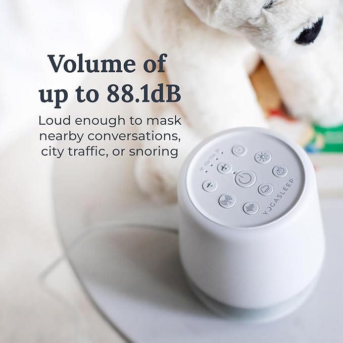Yogasleep Duet White Noise Sound Machine & Night Light, 30 Natural Sounds, Bluetooth-Wireless Speaker for Travel, Office Privacy, Concentration, Sleep Aid for Adults & Baby, Registry & Nursery Gift