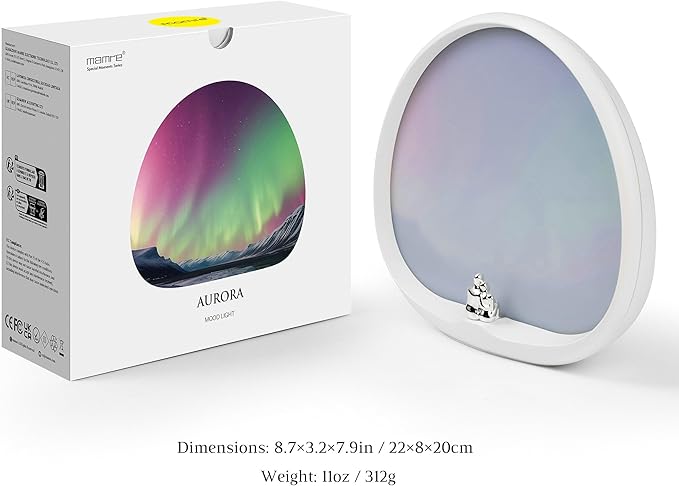 mamre Northern Lights Night Light Touch Dimmable Creative Valentine Christmas Birthday Gift for Him/Her