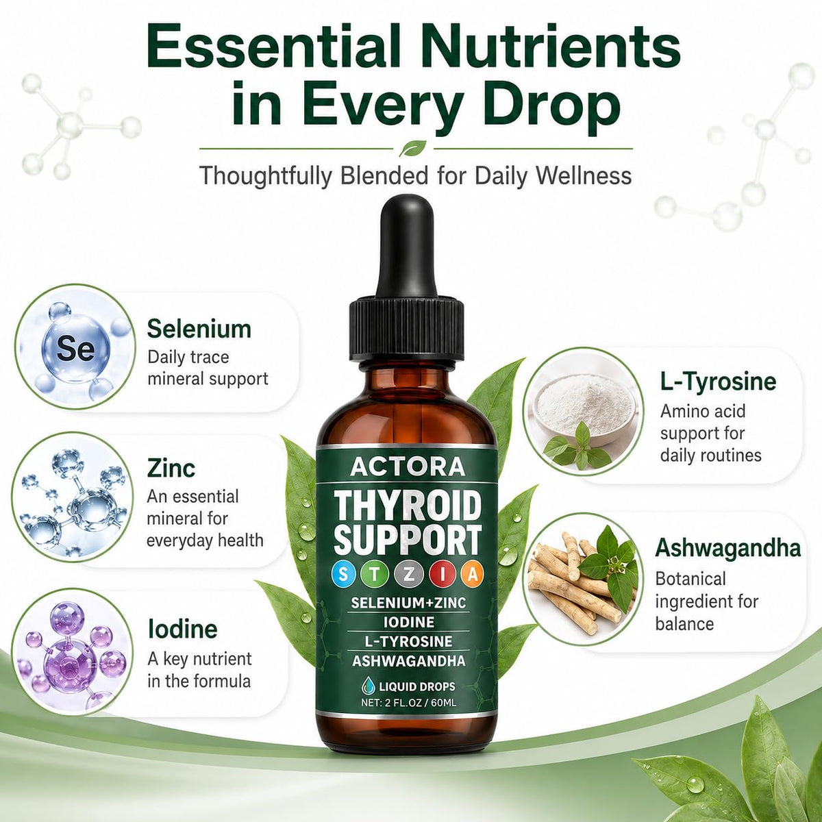 Actora Thyroid Support Drops, 2 fl. oz