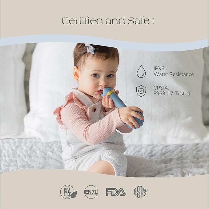 Baby Massager for Constipation, Gas Relief, Colic Calm, and Sleep Aid, Edible-Grade Silicone Soother Approved by Pediatric Experts for Newborn to Toddler, Gift