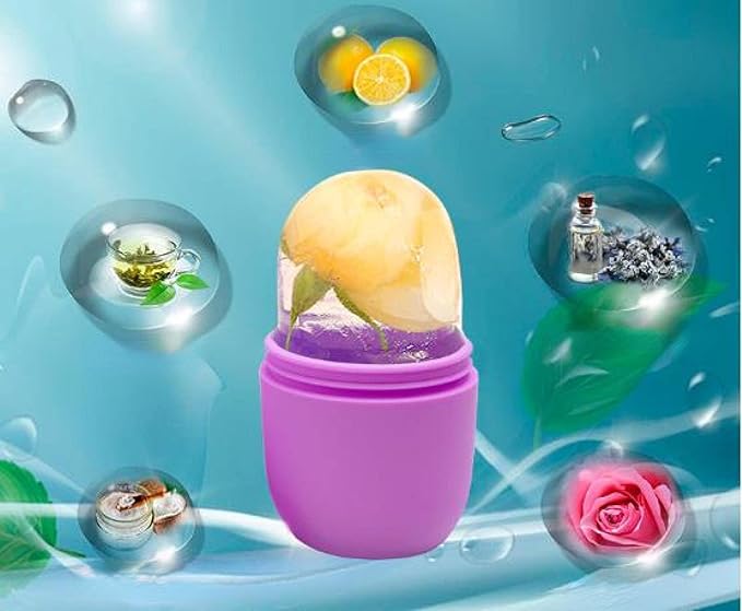 Silicone Ice Age Facial Ice Apparatus Massage Ice Ice Roller For Face And Eyes Glamourpurple