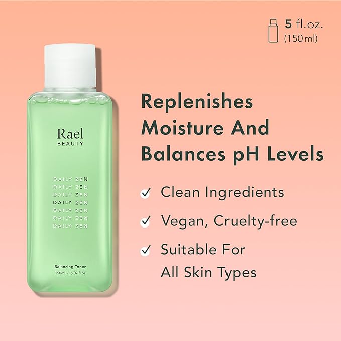 Rael Skin Care, Facial Toner - Hydrating Toner for Sensitive Skin, Korean Skincare, All Skin Type, Vitamin B5, Hyaluronic Acid, Cruelty Free (5.07 oz)