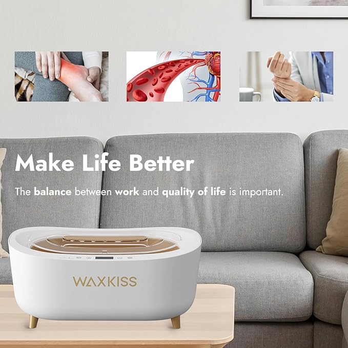 Waxkiss Intelligent Paraffin Wax Machine for Hands & Feet, Fast Melting 4500ml Large Capacity Paraffin Bath Warmer Kit with Paraffin Blocks