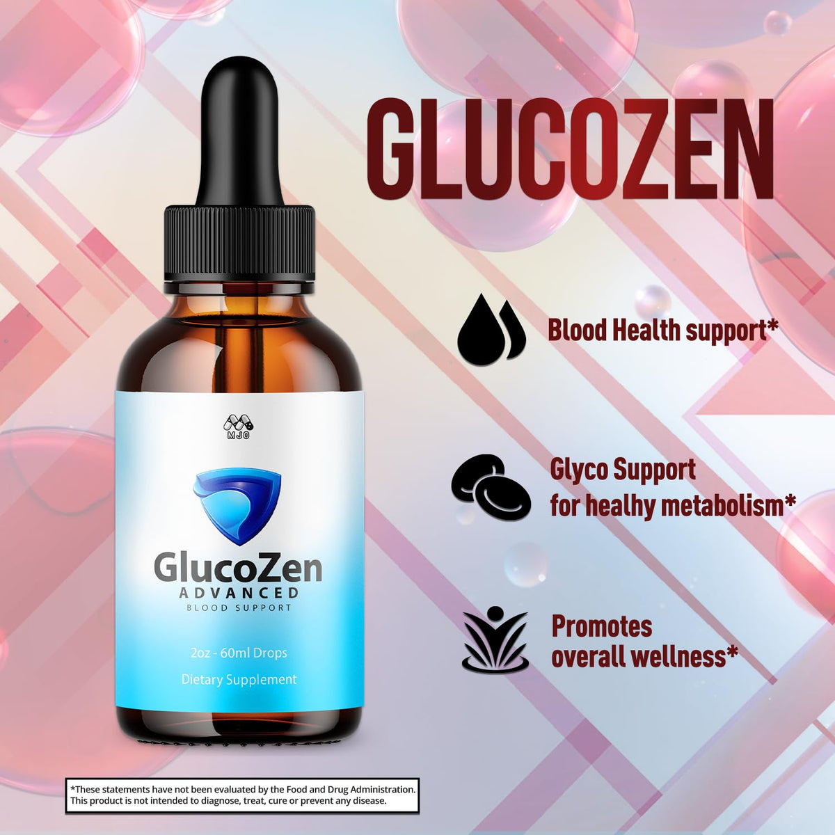 (2 Pack) Glucozen Drops, Official GlucoZen Support with All Natural Ingredients, Advanced Glucozen Drops Health & Wellness Supplement Formula with Maximum Strength Multivitamins (60 Servings)