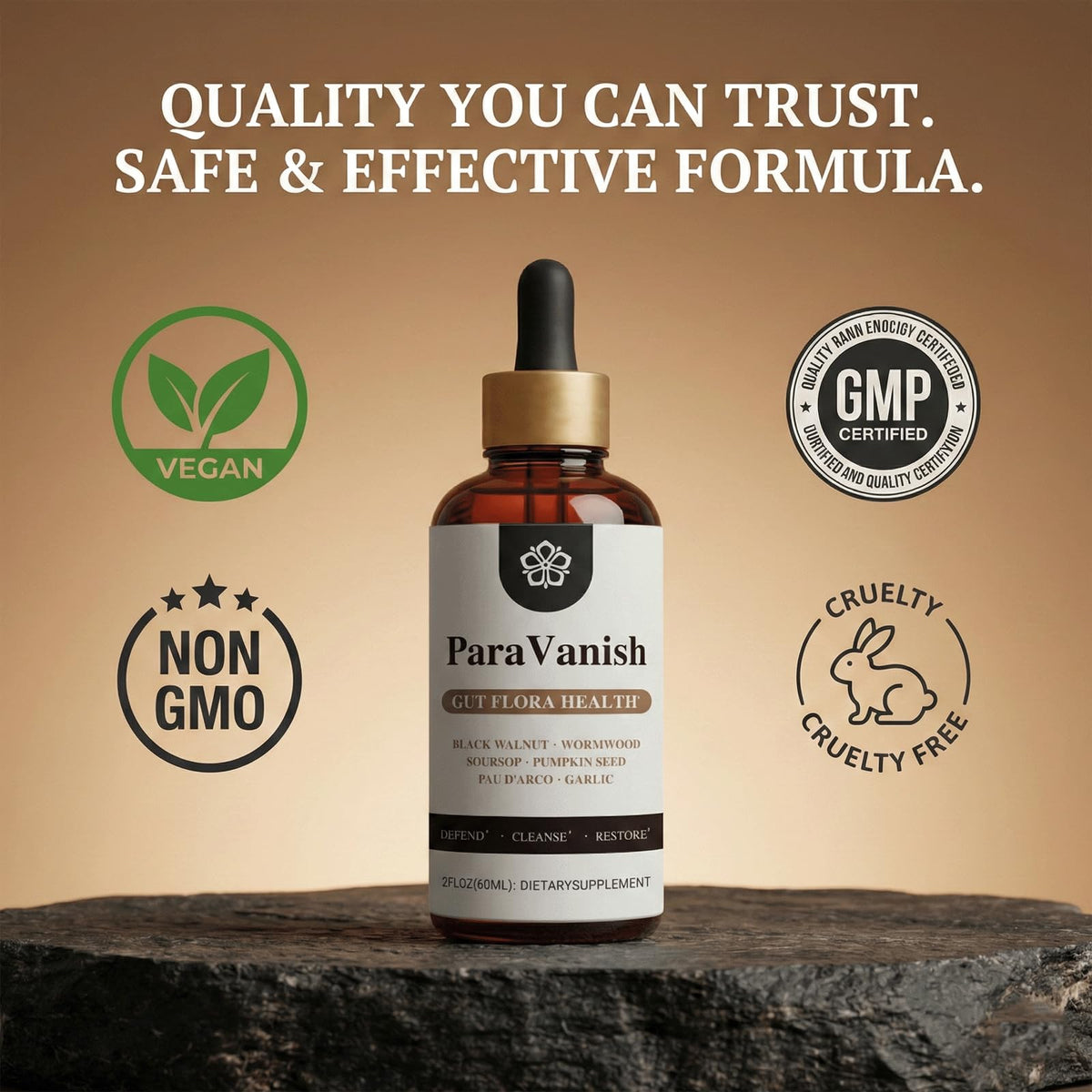 ParaVanish Drops,Wormwood Black Walnut Cleanse for Humans Drops Liquid (2PCS)