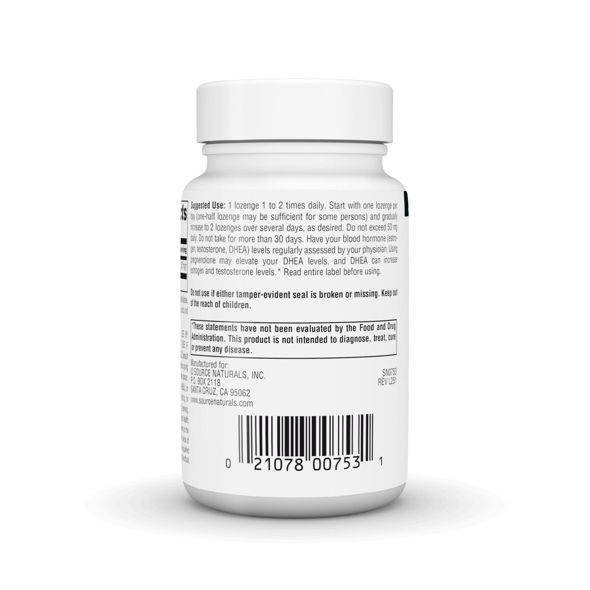 Source Naturals Pregnenolone 25mg - 120 Cherry Lozenges
