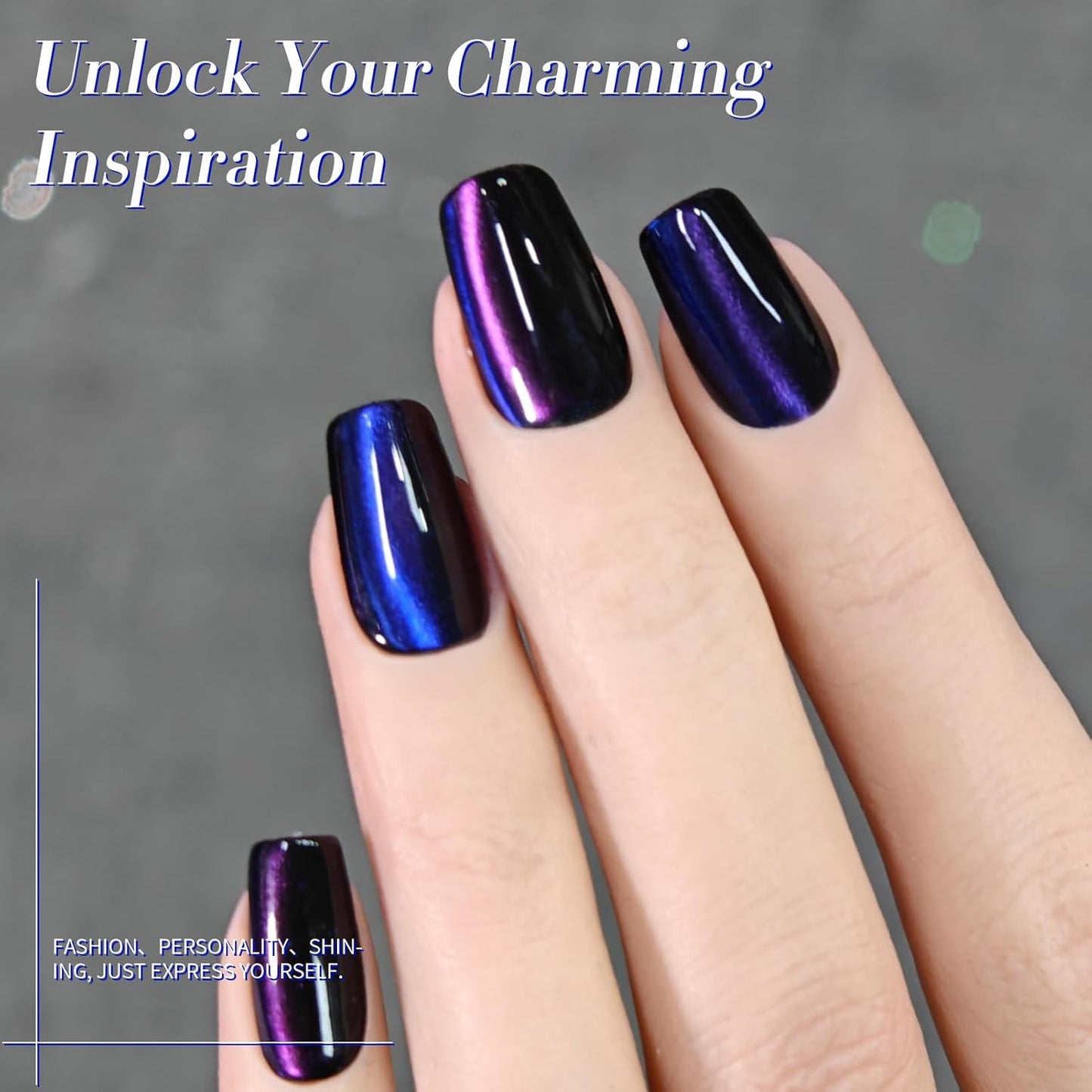 Born Pretty Cat Magnetic Gel Nail Polish Heaven Purple Chameleon Holorgraphic Cat Magnetic Eye Gel Polish Glitter Gel Polish