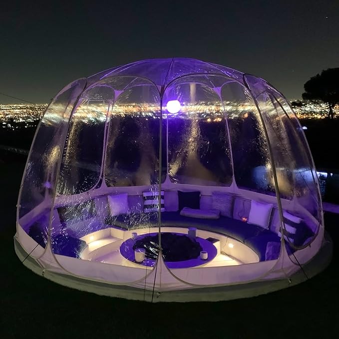 Alvantor Pop Up Bubble Tent - Large Oversize Weather Proof Pod - Cold Protection Camping Tent - Winter Tent Beige