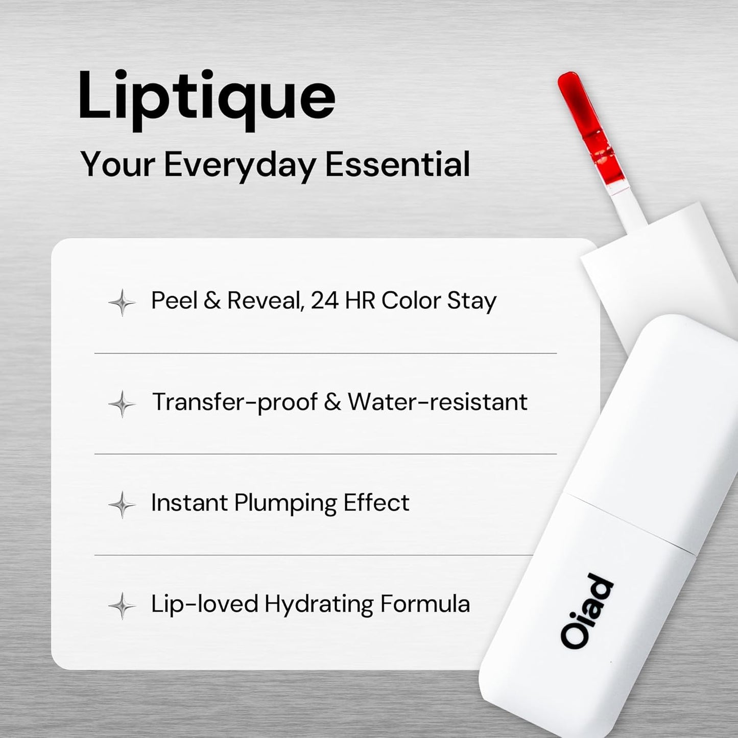 Liptique Korean Lip Stain Peel Off - 24 Hour Long Lasting Lip Tattoo, Waterproof & Transfer Proof, Nourishing & Hydrating Lip Tint for Women, Instant Plumping Lip Tints Peel Off (006 WINTTO)