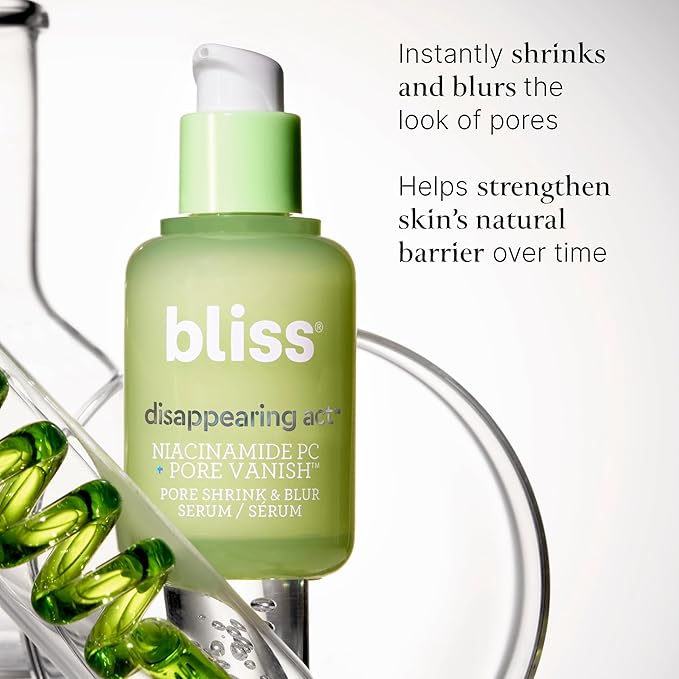 Bliss Niacinamide & Vitamin C Serum Duo – Disappearing Act Pore-Minimizing Serum + Bright Idea Vitamin C Serum for Dark Spots, Uneven Tone & Radiant Skin
