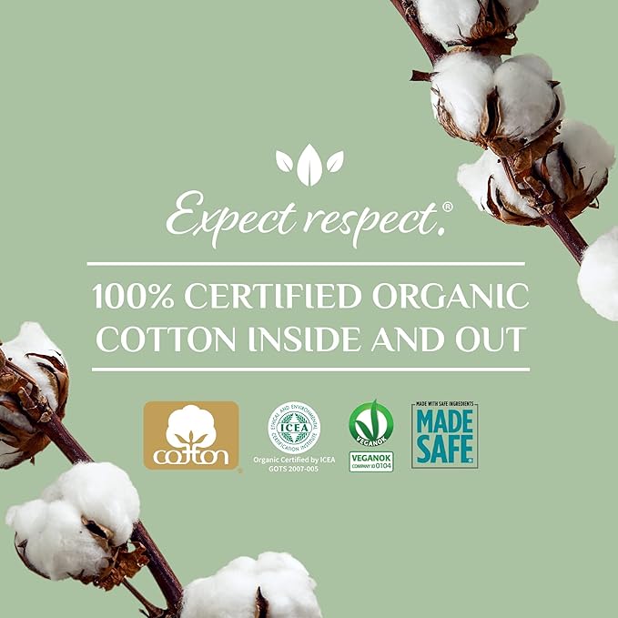Organyc 100% Organic Cotton Liners for Bladder Leaks, Ultra Thin, 24 Count (Pack of 2)