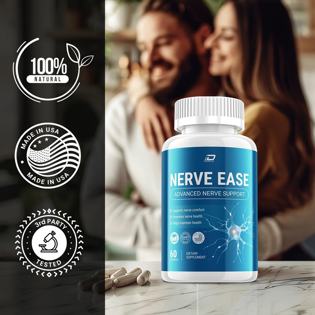 Nerve Ease Capsules – NerveEase Pills Advanced Formula Maximum Strength Natural Blend, Reviews - 60 Capsules