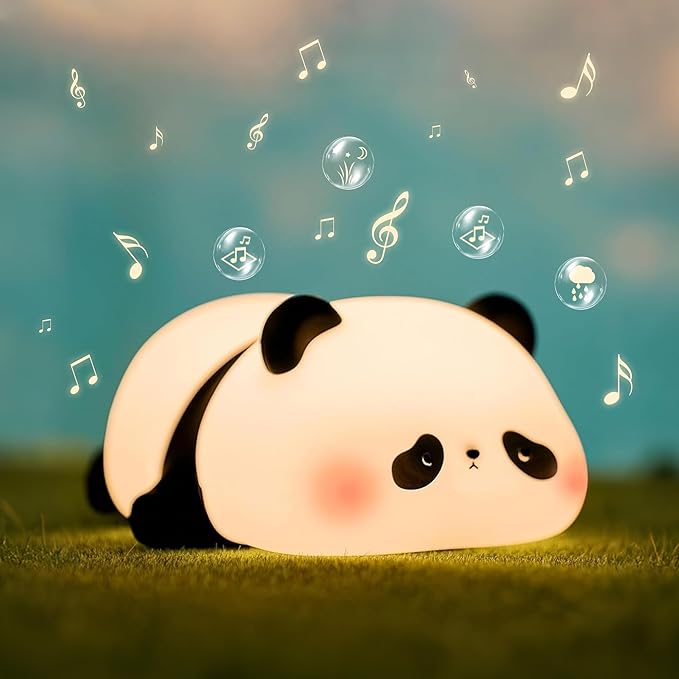 Panda Night Light with White Noise, Sound Machine for Baby Sleeping Aid ,Toddler Sleep Trainer 4 Soothing Sleep Sounds,Timer/Dimmable Nursery Silicone Night Light, Cute Panda Gifts for Kids Boys/Girls