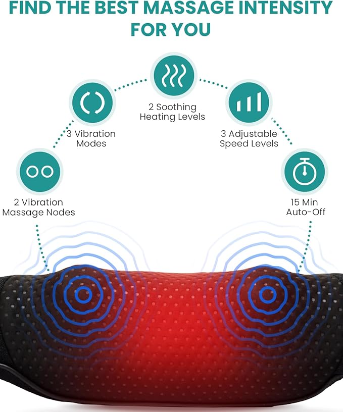 Nekteck Vibrating Neck and Back Massager with Soothing Heat, Electric Deep Tissue Massage Pillow for Shoulder, Leg, Body Muscle Pain Relief, Home Office Car Use, Gifts for Men Women, FSA/HSA Eligible