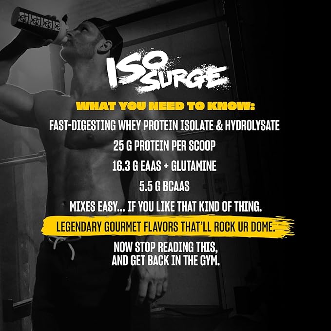Mutant ISO Surge Whey Protein Isolate Powder Acts Fast to Help Recover, Build Muscle, Bulk and Strength, 1.6 lb (Vanilla Ice Cream)