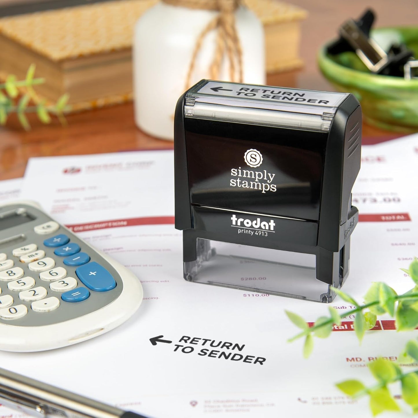 Return to Sender Office Stamp | 4 Different Sizes | 20 Designs | Multiple Color Options | Perfect for Quick Validation of Office Documents (Return to Sender, Large)