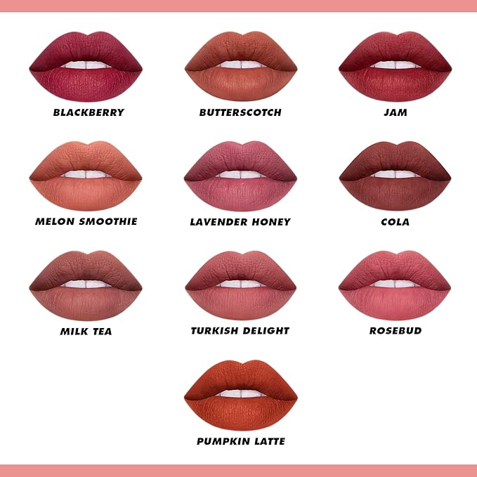 Lime Crime Plushies Soft Matte Lipstick, Jam (Deep Red) - Blackberry Candy Scent - Plush, Long Lasting & High Comfort for All-Day Wear - Talc-Free & Paraben-Free