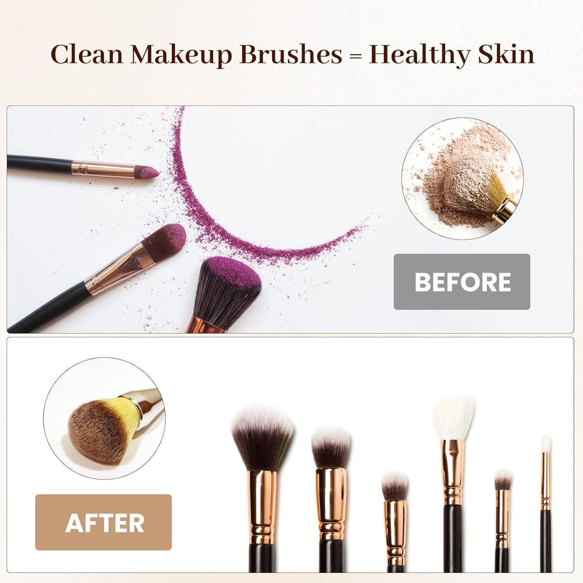 Premium Makeup Brush Cleaner Dryer Super-Fast Electric Brush Cleaner Machine Automatic Brush Cleaner Spinner Makeup Brush Tools (White)