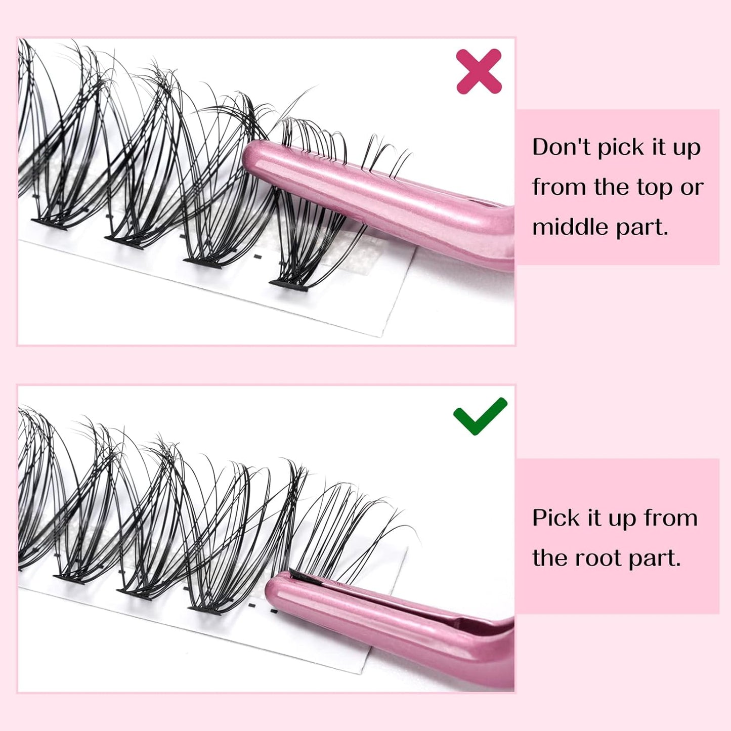 280 Pcs Individual Lashes 30D-D-0.07-14 Cluster Lashes 10D 20D C D Curl Wispy Lashes Bottom Lashes DIY Lashes At Home（30D-D-0.07-14）