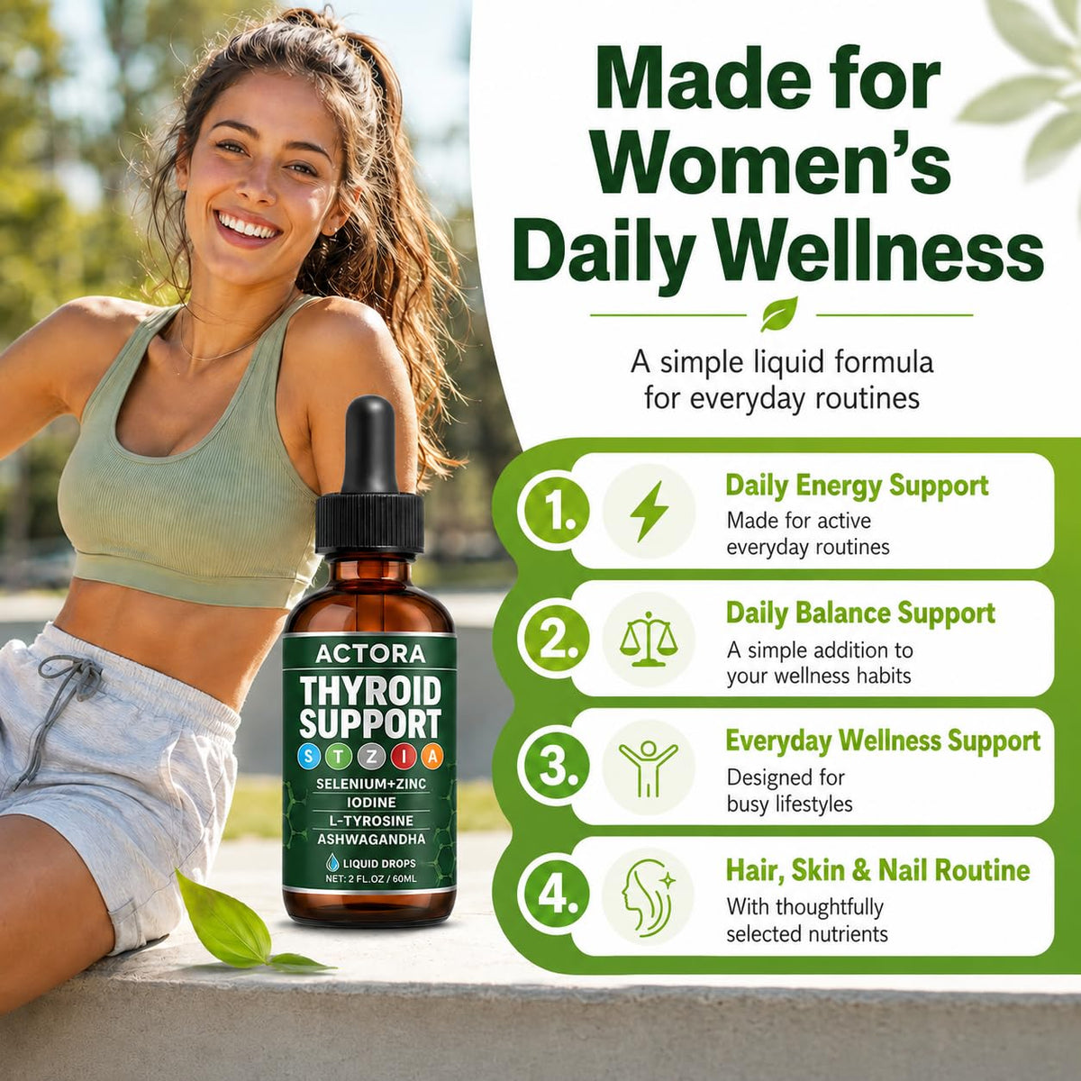 Actora Thyroid Support Drops, 2 fl. oz