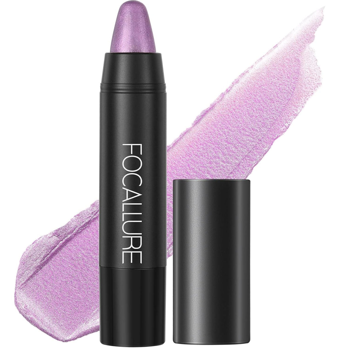 FOCALLURE Ultra Chic Metallic Lipstick,Rich Vitamin E Lip Crayon,Lightweight Shinning Color without Drying or Fading,Long Lasting Lips Makeup,#20 Lavender