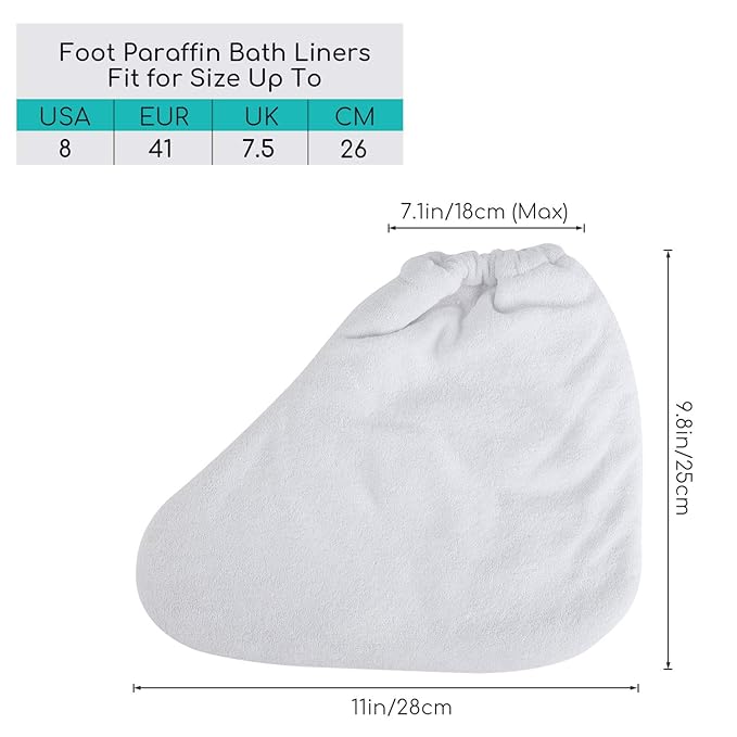 Paraffin Wax Booties, Segbeauty Paraffin Heated Foot SPA Liners, Paraffin Wax Refill Feet Cover Bags for Hot Wax Hand thera-py Bath Paraffin Thermal treat-ment SPA Wax Warmer Paraffin Wax Machine
