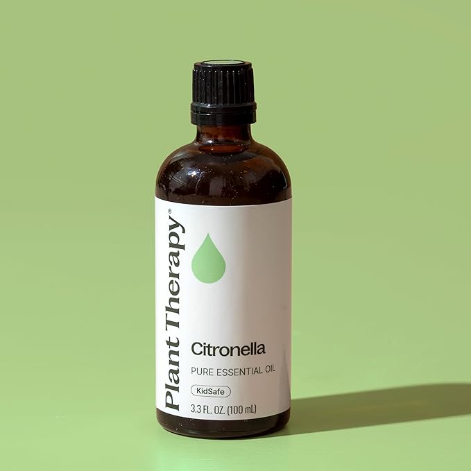 Plant Therapy Citronella Essential Oil 100 mL (3.3 oz) 100% Pure, Undiluted, Citronella Oil for Aromatherapy, Diffuser, Candle Making, Skin Care, Outdoors, Therapeutic Grade