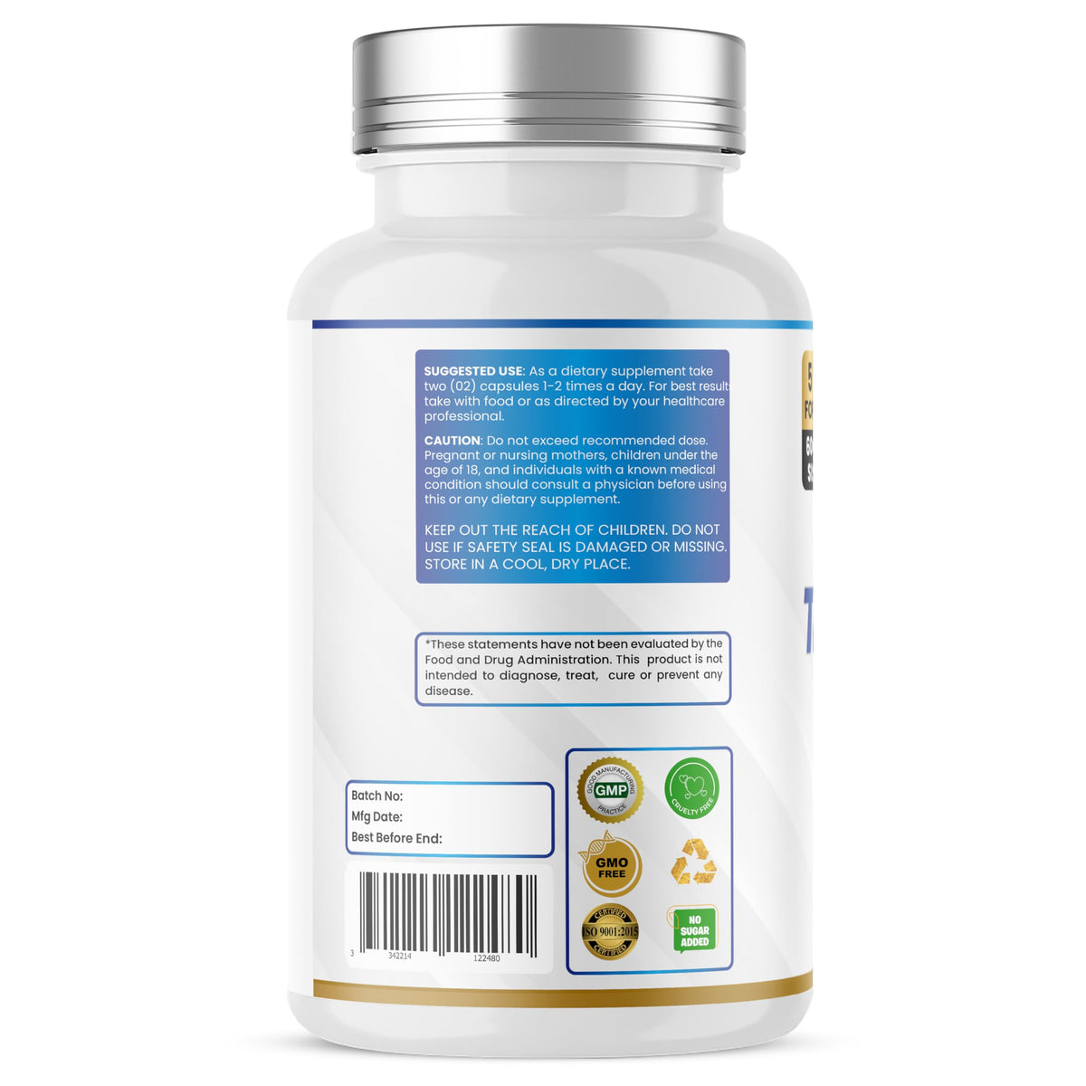 Humming Herbs Tributyrin Complex — 850 mg per Serving (95% Pure, yielding 731 mg Butyrate) with L-Glutamine, Zinc L-Carnosine, FOS & Probiotic Blend (180)