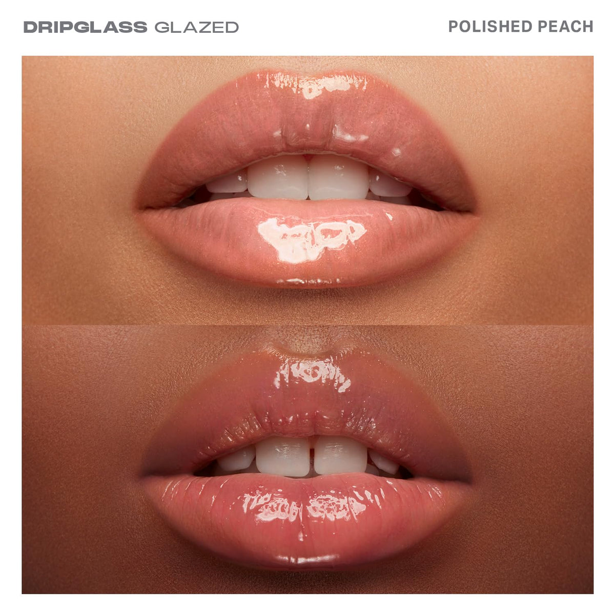 MORPHE Dripglass High Shine Lip Gloss - Glazed, Semi-Sheer & Nourishing Lip Makeup - Buildable Formula Infused with Plant-Derived Squalane & Vitamin E - Polished Peach (0.13 oz)