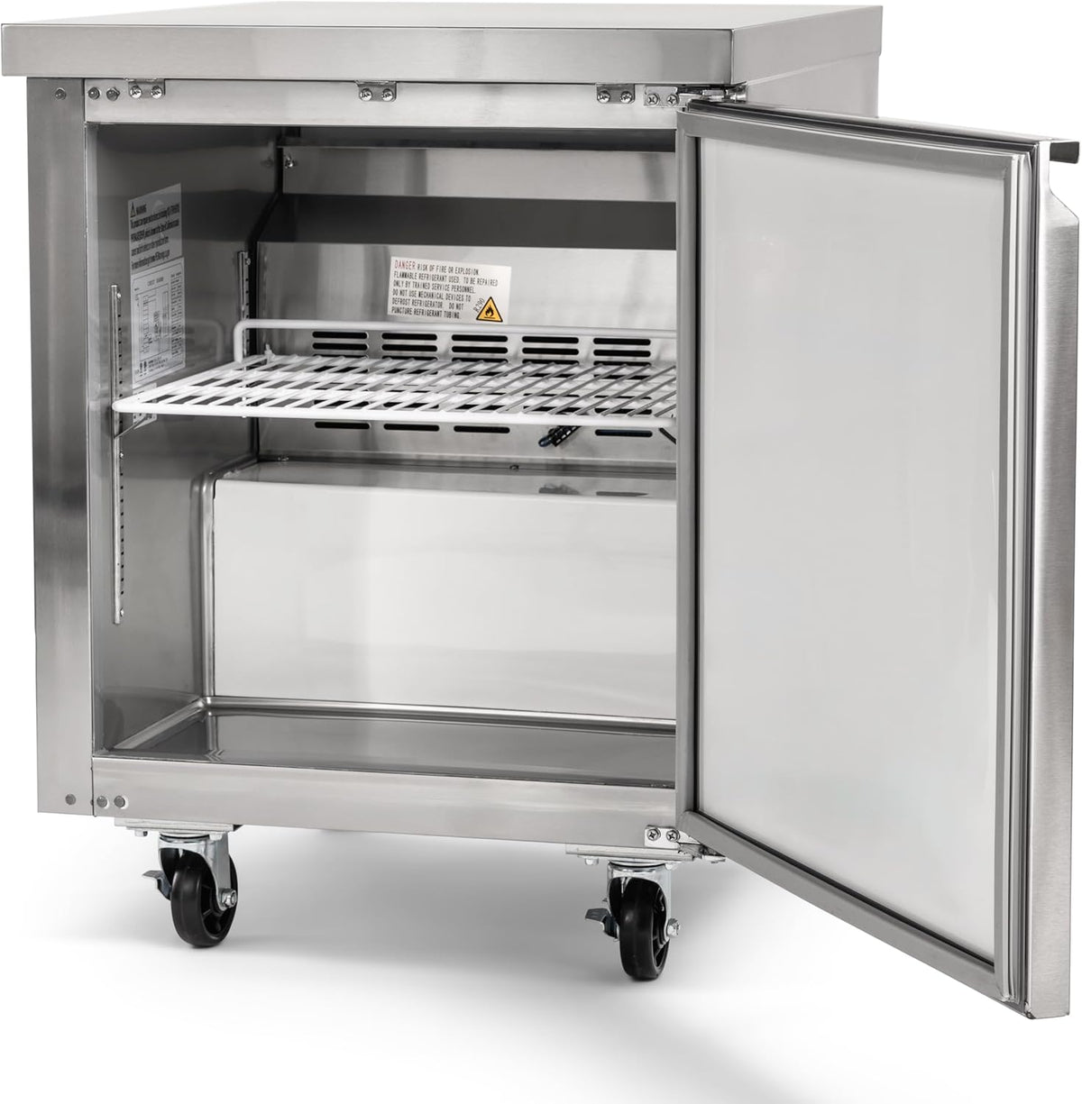 PEAK COLD Commercial Under Counter Stainless Steel Freezer; 27" W