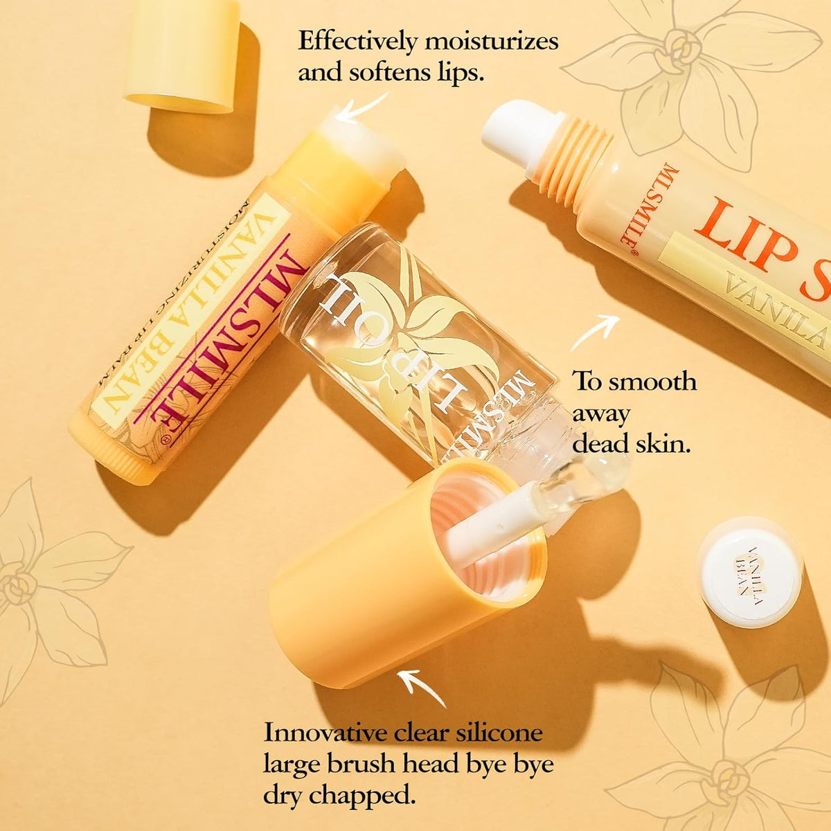 Lip Care Combo 3 pcs Set, Natural Kissers Scrub, Balm Moisturizing Oil, Vitamin E Moisturizing Treatment Overnight Treatment for Dry Chapped Lips, Nourishing Skincare Gift (03, PINK GRAPEFRUIT)