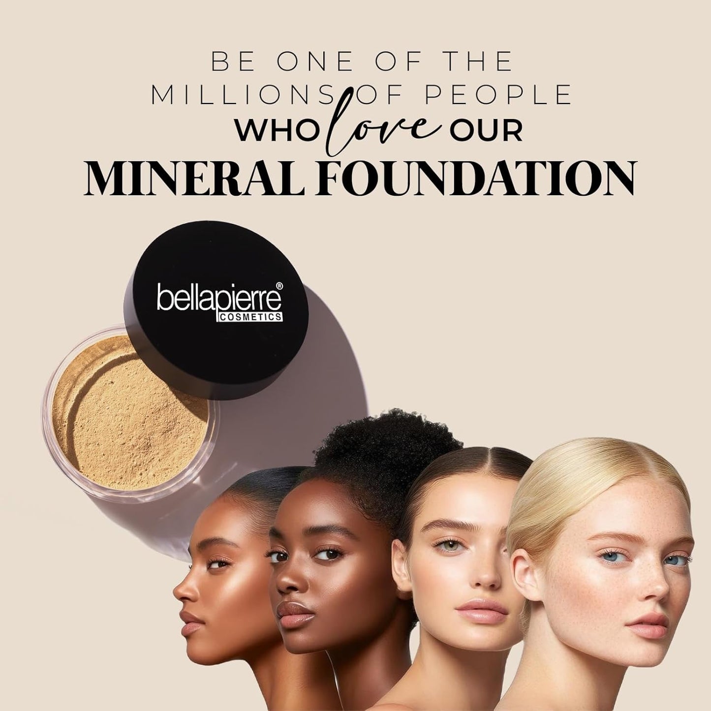 Bellapierre Mineral Foundation SPF 15 – Loose Powder Foundation, Full Coverage Mineral Makeup with Matte Finish – Vegan, Cruelty Free, Hypoallergenic, Oil & Talc Free – 0.32 oz - Biscotti