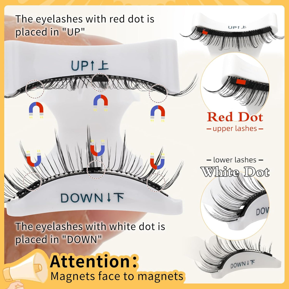 QUEWEL No Glue Needed Eyelashes, Magnetic Eyelashes Natural Look, Reusable Magnetic Lashes Kit with Applicator, Easy to Wear and Remove with Instructions(Lashes-I)