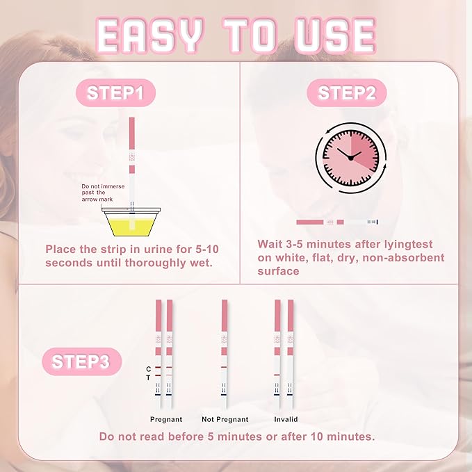 Pregnancy Test Strips with Urine Cups, 40 Count Individually Wrapped hCG Early Detection Home Tests Over 99% Accurate, Rapid Early Detection Pregnancy Test Strip 25mIU/mL