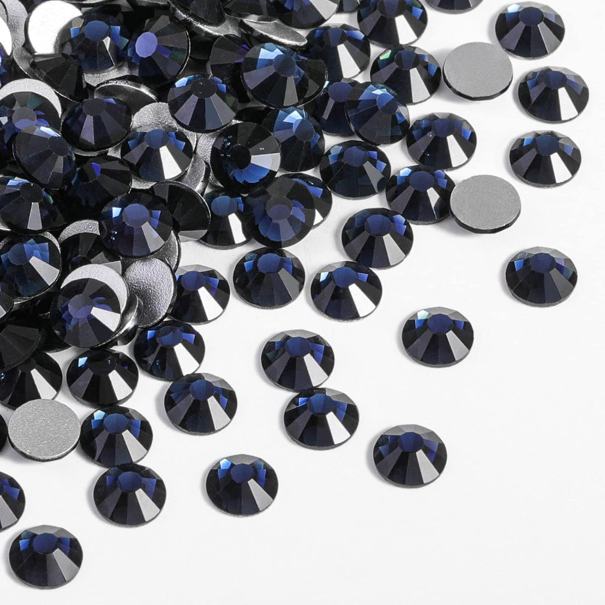 beadsland Flat Back Crystal Rhinestones Round Gems for Nail Art and Craft Glue Fix,Montana, (1.9-2.0mm) SS6/1440pcs