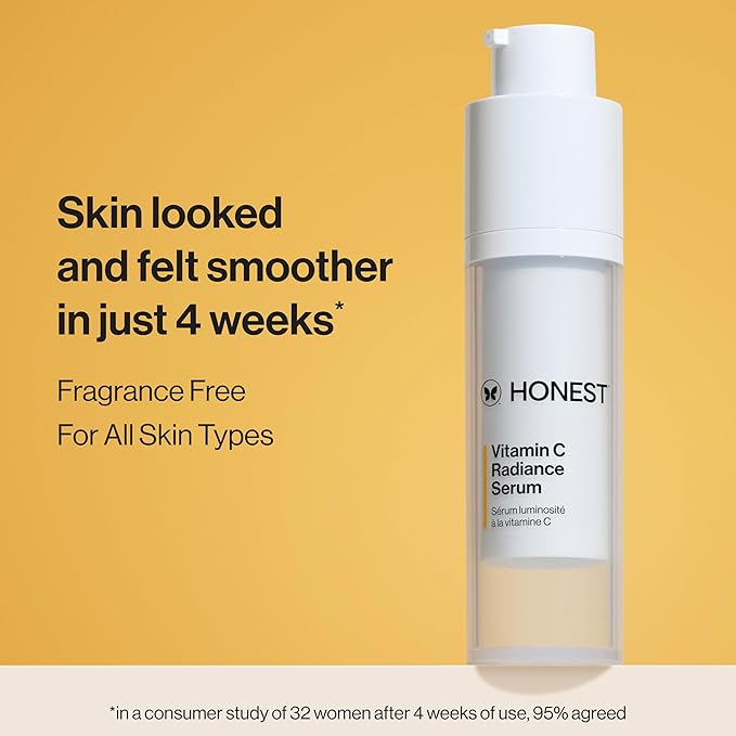 Honest Beauty Get Glowing Bundle | Vitamin C Brightening Serum + Everyday Moisturizer | Improves Skin Tone | Gentle for Sensitive Skin, Fragrance Free, Vegan | 1 fl oz, 1.7 fl oz