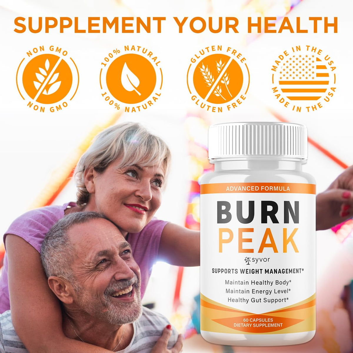 Burn Peak Capsules, Official Burnpeak Pink Salt Pills with All Natural Ingredients, Advanced BurnPeak Health and Wellness Supplement with Premium Vitamins for Active Lifestyle Support (60 Capsules)