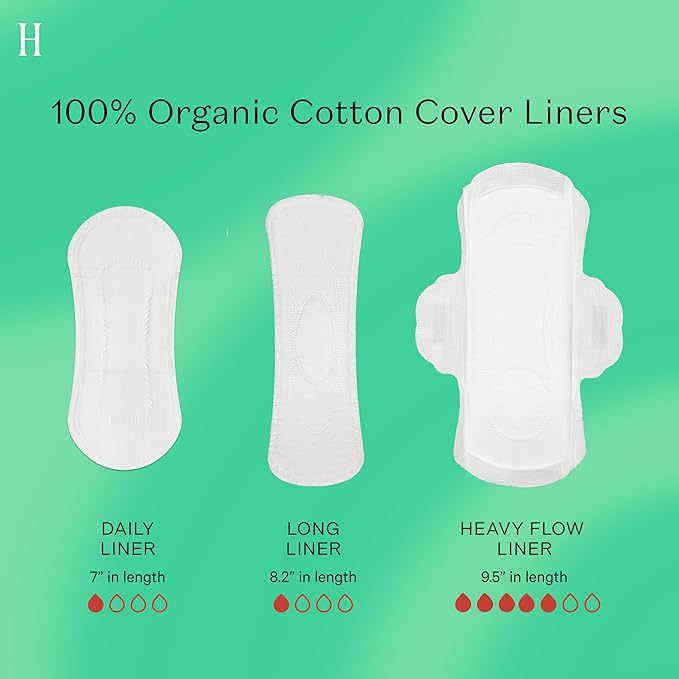The Honey Pot Company - 80ct - Non-Herbal Heavy Panty Liners for Women w/Wings - Organic Cotton Cover & Ultra-Absorbent Core - Sanitary Pads - Feminine Care - FSA & HSA Eligible
