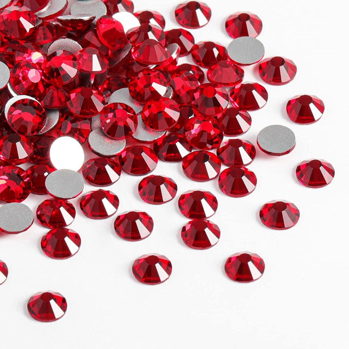 Beadsland 1440 Pieces Flat Back Crystal Rhinestones Round Gems,Siam,SS10,2.7-2.9mm