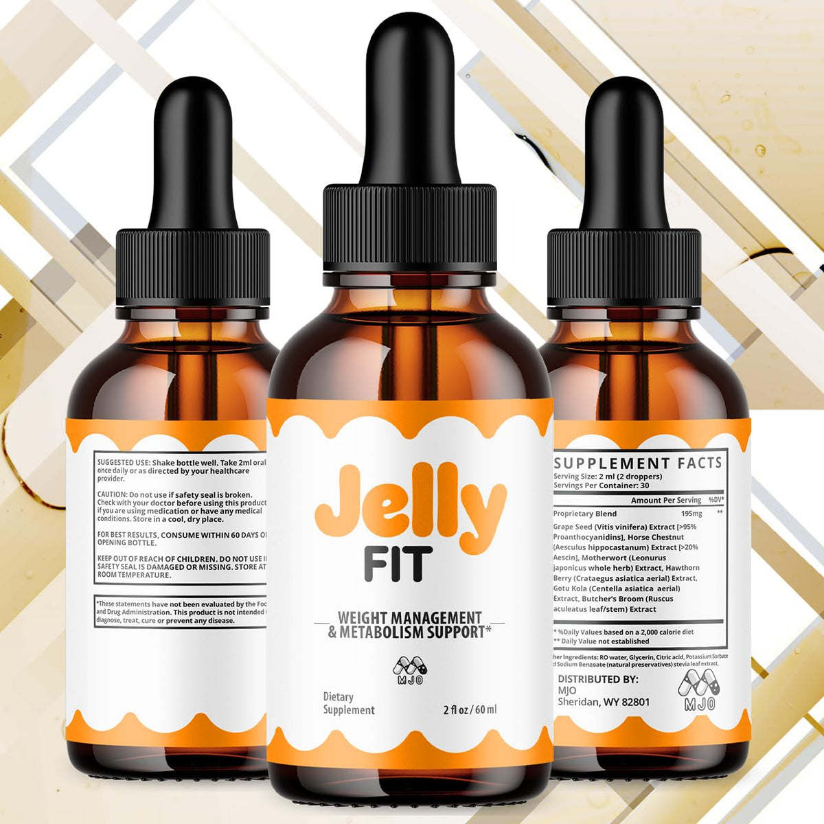 (3 Pack) Jelly Fit Drops, Official JellyFit Drops with All Natural Ingredients, Advanced Jelly Fit Health & Wellness Supplement, JellyFit Maximum Strength Active Lifestyle Multivitamin (90 Servings)