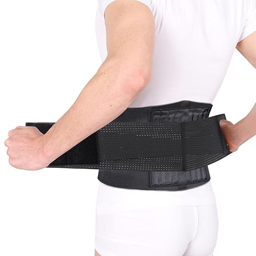 Back Brace - Breathable Waist Belt Lumbar Support for Lower Back Pain Relief, Recovery, Sciatica, Scoliosis, Herniated Disc, Lifting, With Dual Adjustable Straps for Men/Women, S