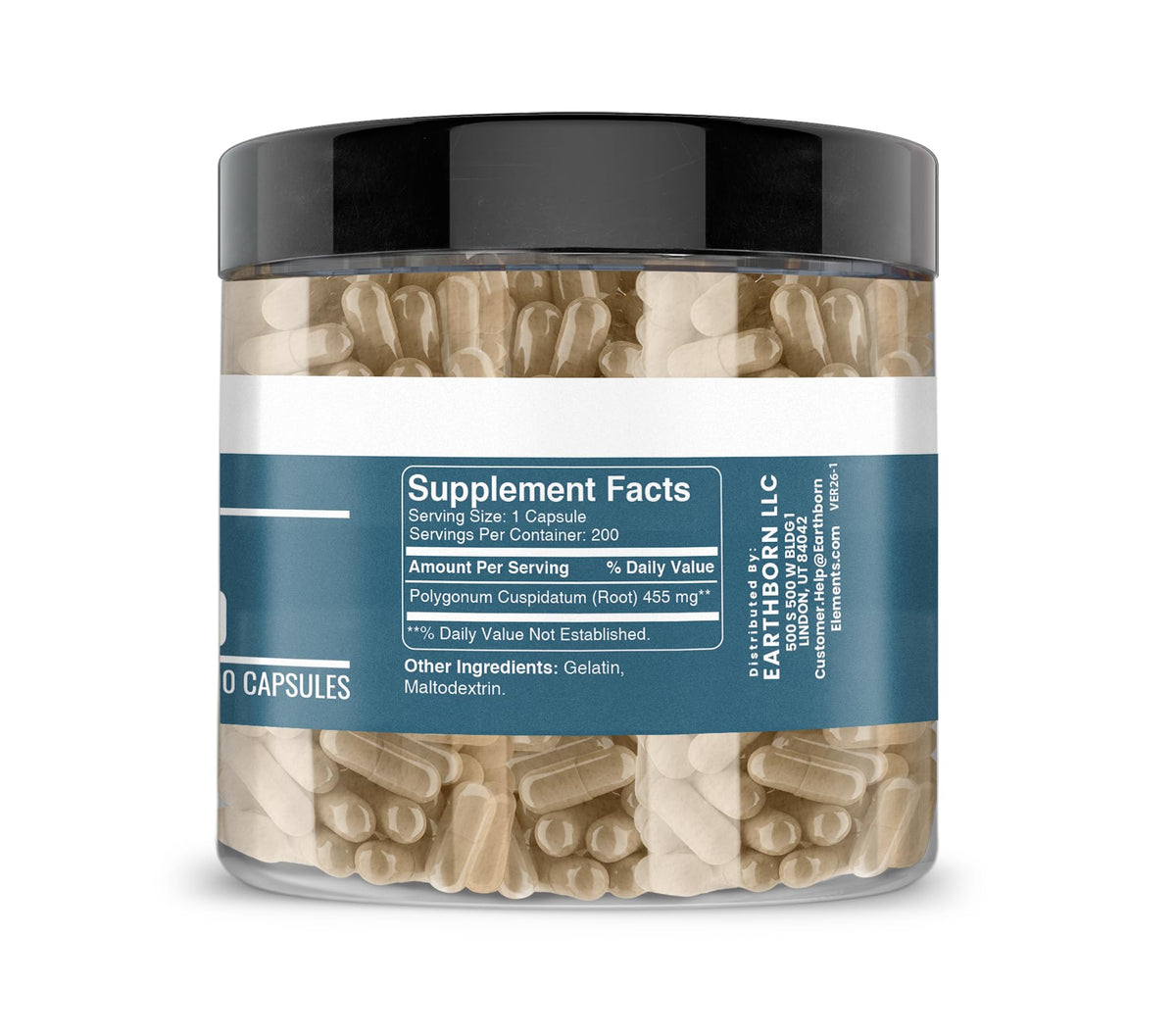 Earthborn Elements Japanese Knotweed Extract 200 Capsules
