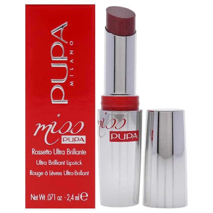 Pupa Milano Miss Milano Lipstick - Creamy, Ultra Pigmented Color For Lips - Nourishing Formula - Crystal-Effect Lipstick - Ultimate Boost Of Volume And Hydration - 603 Upper East Side - 0.071 OZ