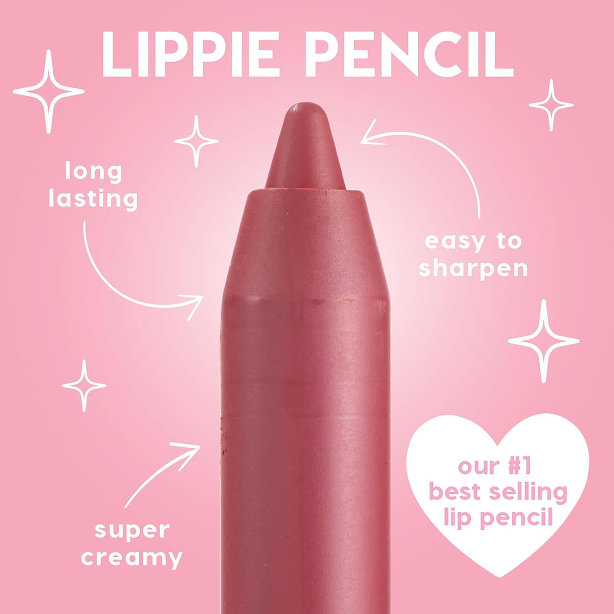 ColourPop Lippie Lip Pencil - High-Pigment, Long-Lasting & Sharpenable Lip Liner with High-Impact Color - Vegan, Cream Formula with Precise Application - TBH (0.35 oz)