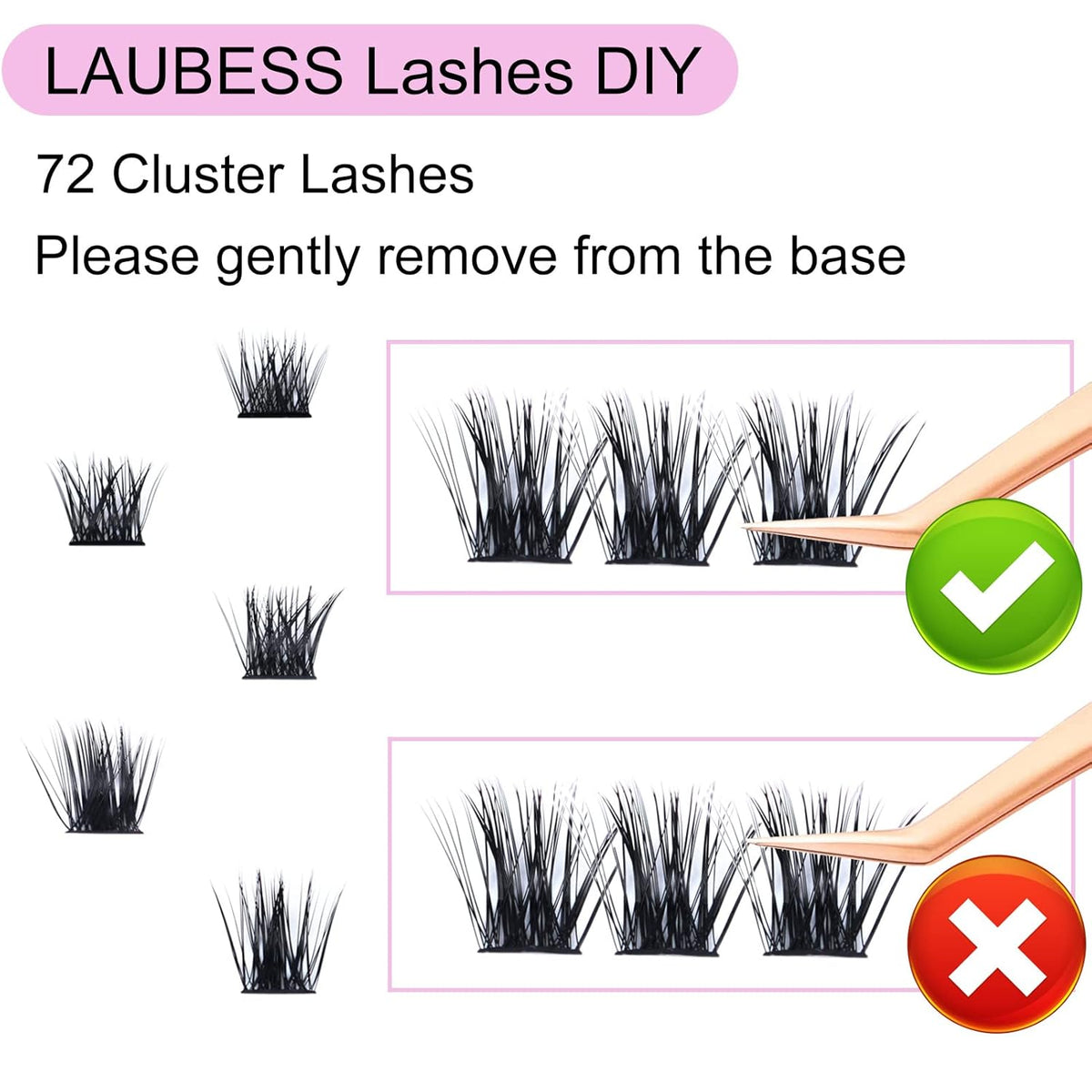 Cluster Lashes 72pcs Individual Lashes Mixed Tray Volume Eyelash Clusters DIY Lash Extension Fluffy Cluster Eyelash Extensions Kit Soft Lash Clusters (01-0.07C, 9-16mm)