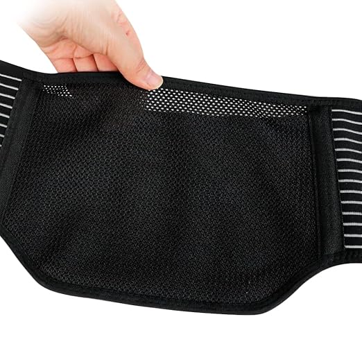 Heating Lower Back Brace Cordless Back Support Belt for Pain Relief Heated Waist Belt Wrap with Heating Pad Adjustable Lumbar Support for Men Women Waist Protection Herniated Disc Scoliosis Sciatica