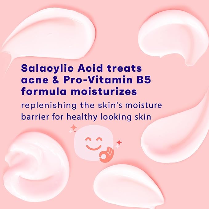 Clean & Clear Essentials Dual Action Oil-Free Facial Moisturizer, Salicylic Acid Acne Treatment with Pro-Vitamin B5 Moisturizes While Treating Acne & Helping to Prevent Pimples, 4 fl. oz, 3 Pack