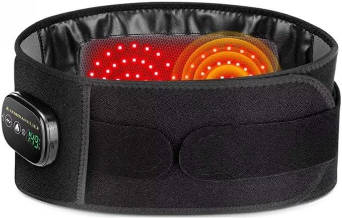 Cordless Heating Pad - Vibrating Heating pad for Back & Vibrating Heating pad for Cramps - FSA HSA Eligible Abdominal Massager w/Auto-Off - Period Cramps Pain Relief
