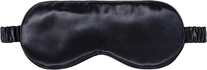 slip Pure Silk Sleep Mask - Black | 100% Mulberry Silk, Ultra Soft & Comfortable, Blocks Light for Restful Sleep | Adjustable Strap for Perfect Fit, Gentle on Skin & Hair | Ideal Travel Accessory